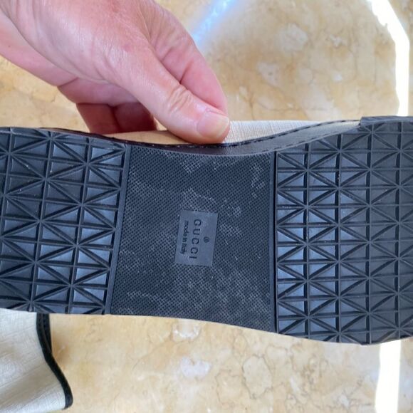 GUCCI Black and white logo boot -size 10.5 - Picture 9 of 10